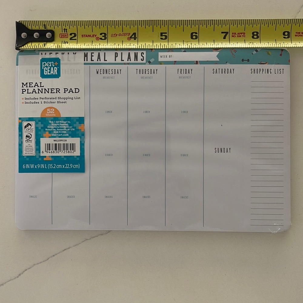 Pen & Gear Meal Planner Pad